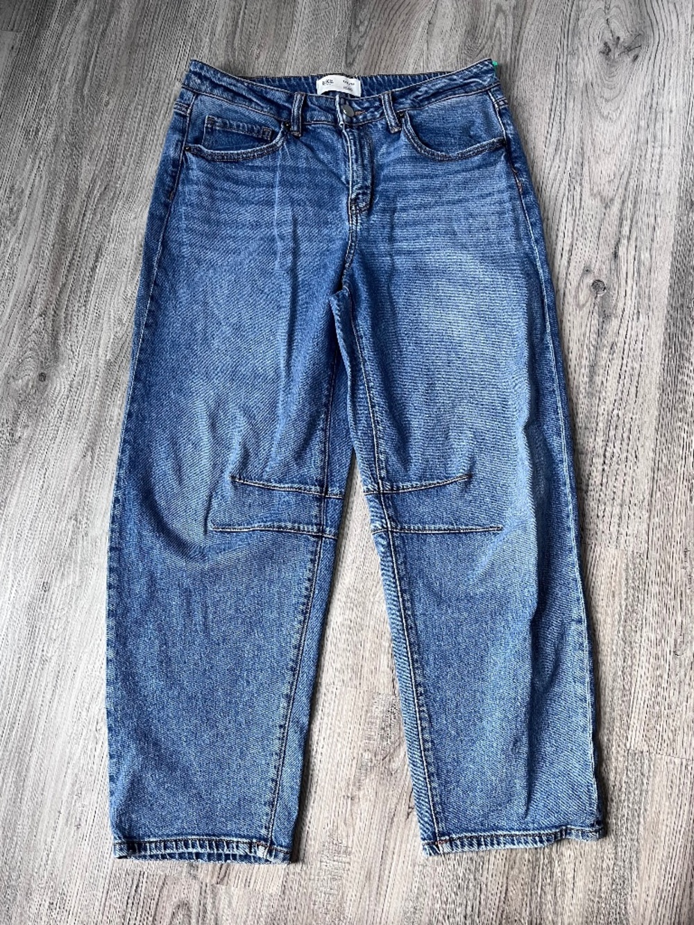 BKE Buckle Women's Taylor Low Slung Horseshoe Blue Denim Jeans - 29x28 barrel